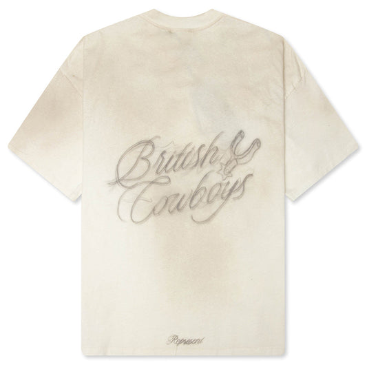 British Cowboys T-Shirt - Washed Ecru
