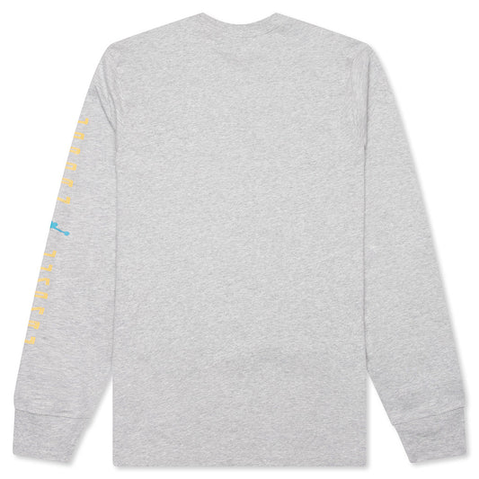 Brooklyn AJ11 Graphic L/S Tee - Grey Heather