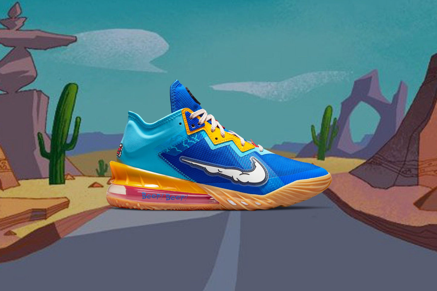 Lebron XVIII Low - Racer Blue/White
