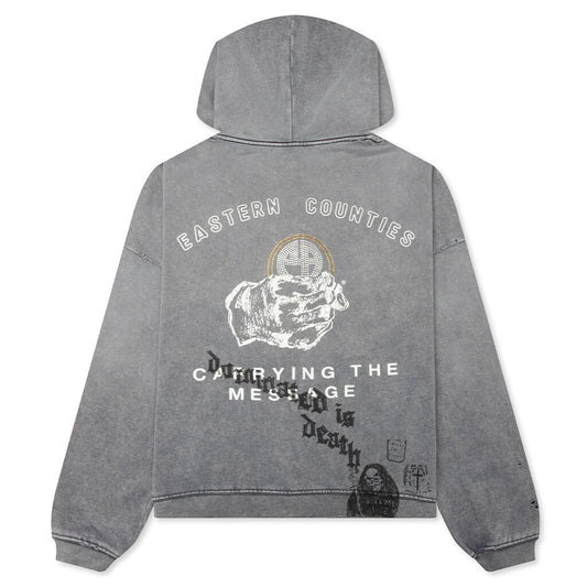 Carrying The Message Zip Hoodie - Gray