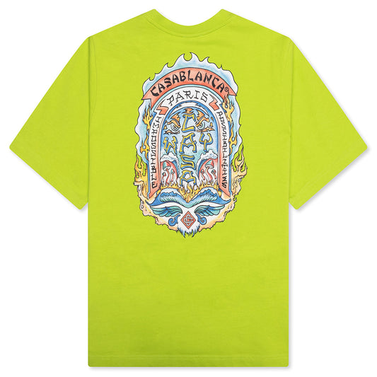 Casa Way Skate Printed T-Shirt - Lime