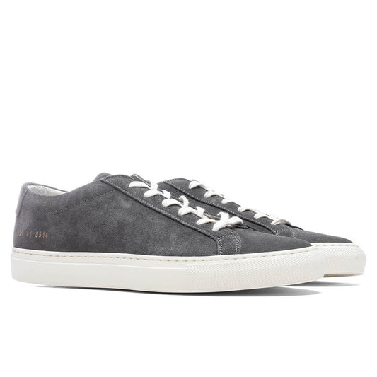 Achilles Low in Suede - Washed Black