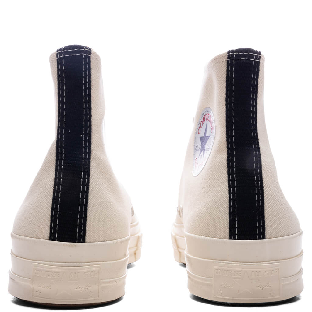 Converse x Comme Des Garcons PLAY All Star Chuck '70 Hi Small Red Heart - White