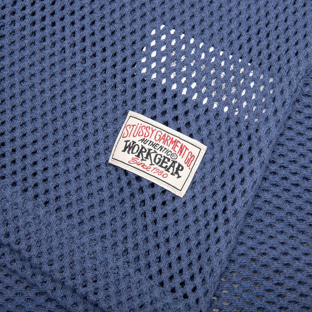 Cotton Big Mesh Tank - Navy