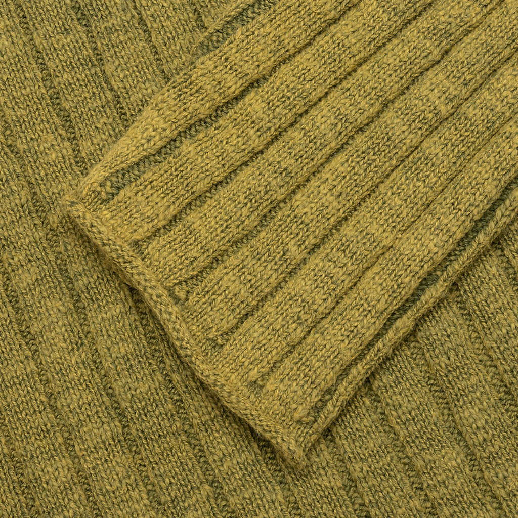 Cotton Slub Rib Crew - Green