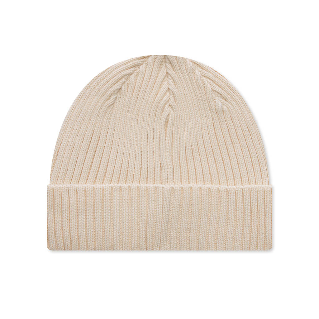 Cotton Rib Beanie - White