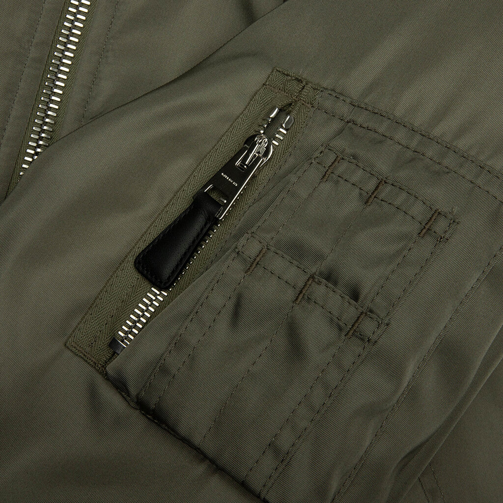 Couture Seam Cropped Bomber - Salvia