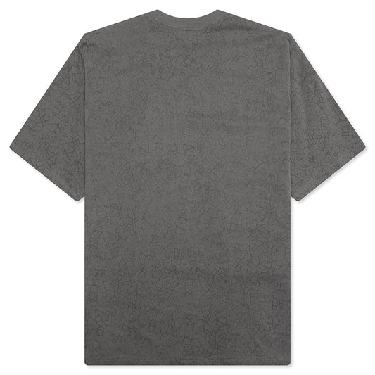 Crack Print Pattern Logo Relaxed Fit Tee - Black