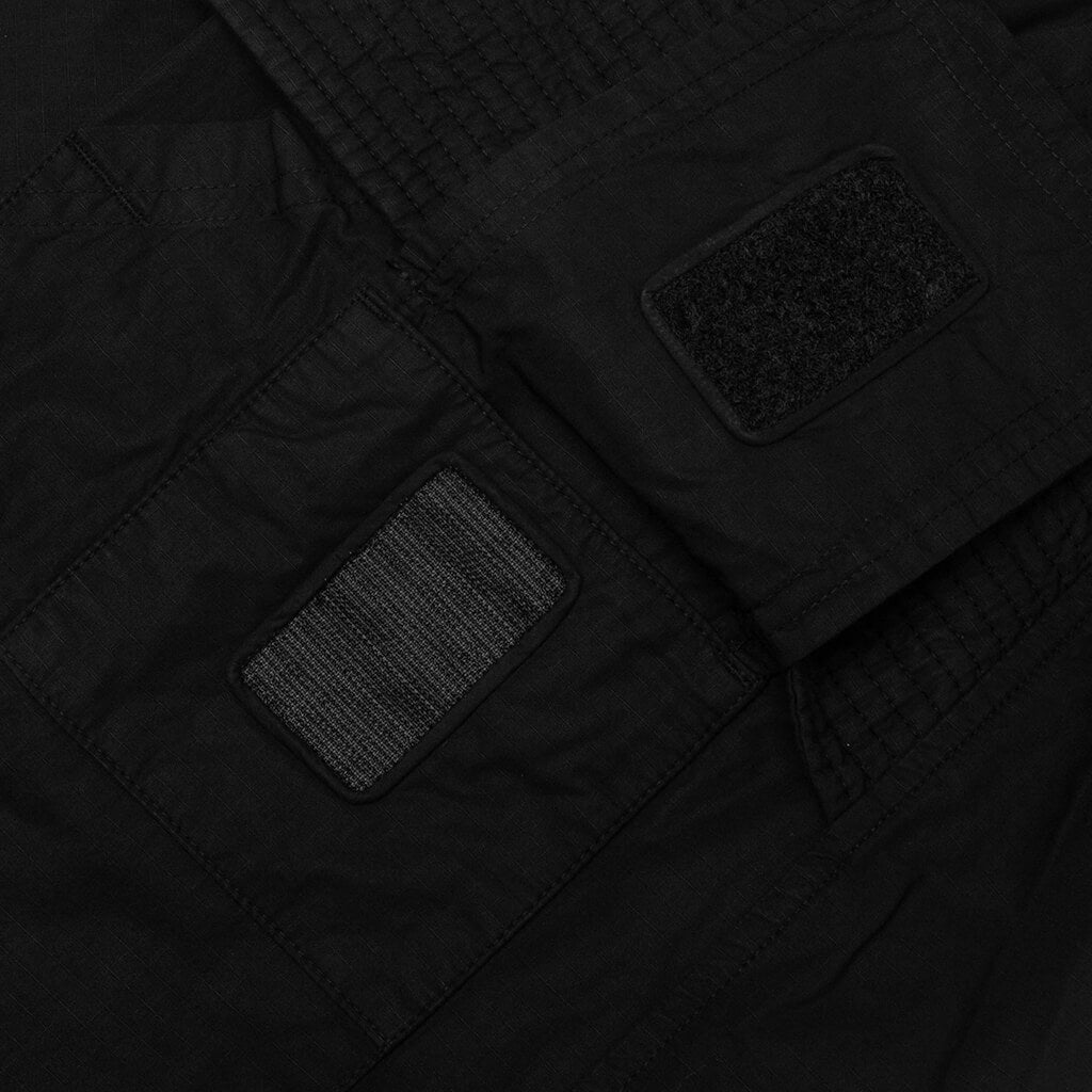 Creatch Wide Cargo Drawstring Pants - Black