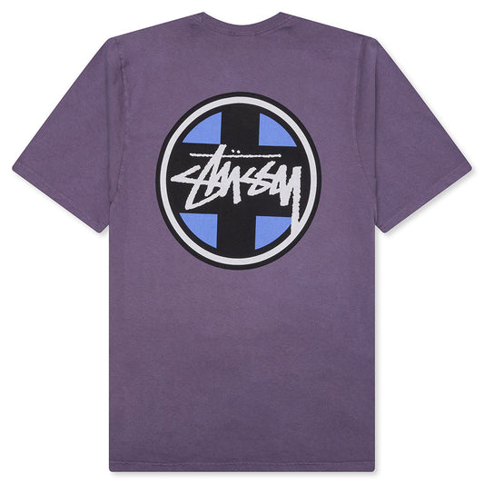 Cross Dot Pigment Dyed Tee - Grape