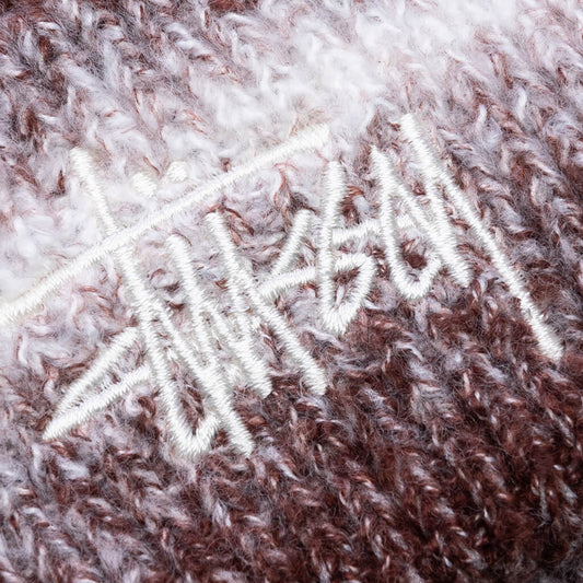 Cuff Basic Striped Beanie - Brown