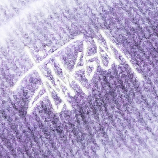 Cuff Basic Striped Beanie - Purple