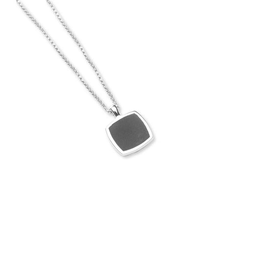 Cushion Pendant Onyx - 925 Sterling Silver