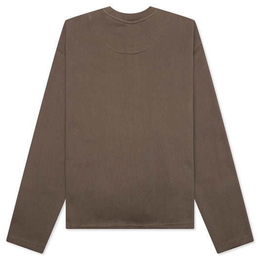 Holiday Honor the Gift Raw Edge Pullover - Grey