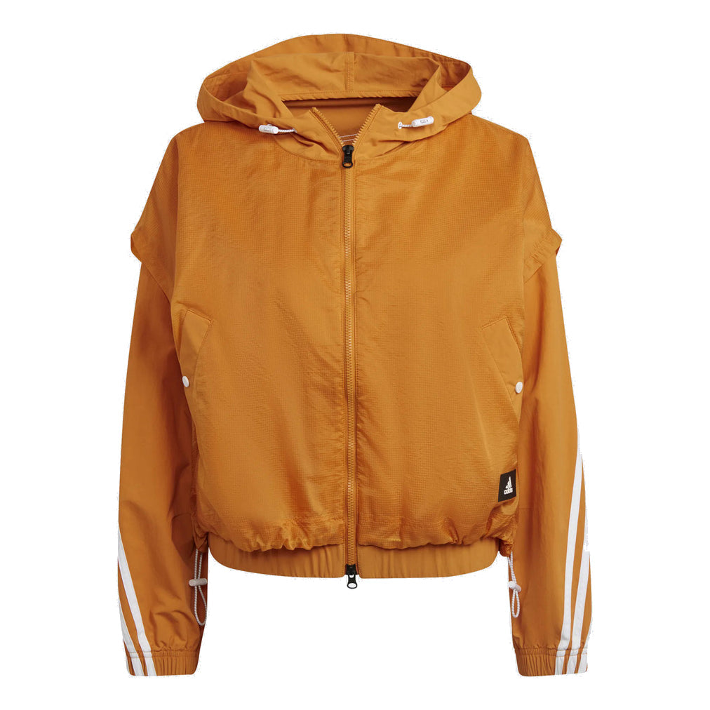 (WMNS) adidas Sportswear Future Icons 3-Stripes Woven Hooded Track Top Asia Sizing 'Orange' HA0813