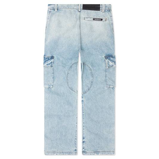Denim Track Logo Cargos - Light Wash