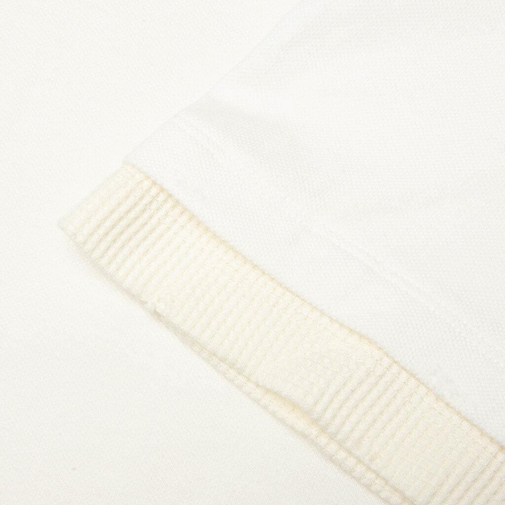 Destroyed Short Sleeve Polo - Egg White