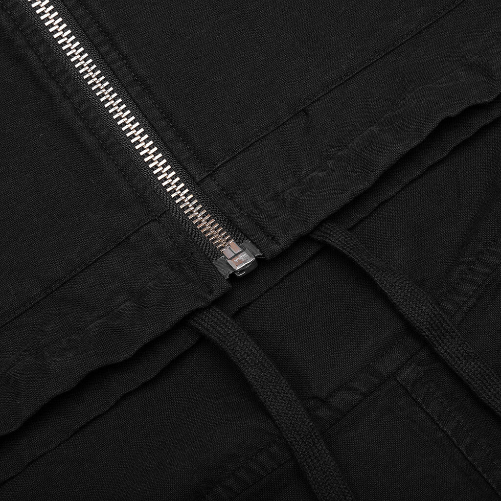 Digital Zip Poncho Hoodie - Black