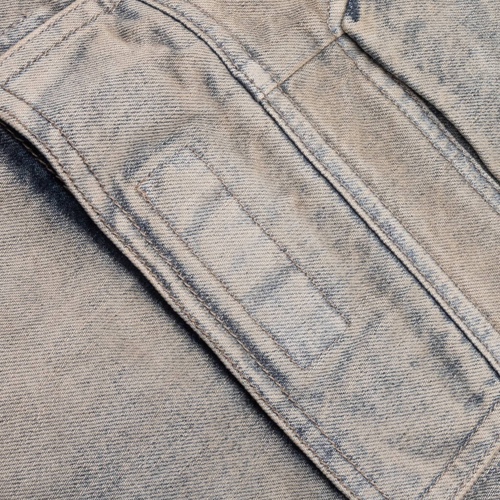 Double Cargo Denim Jeans - Mineral Pearl