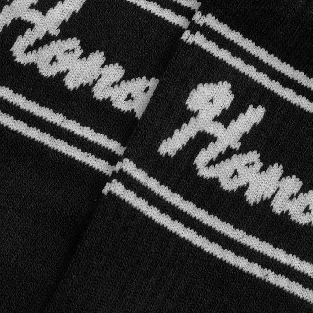 Drive In Striped Ribbed Sock - Black