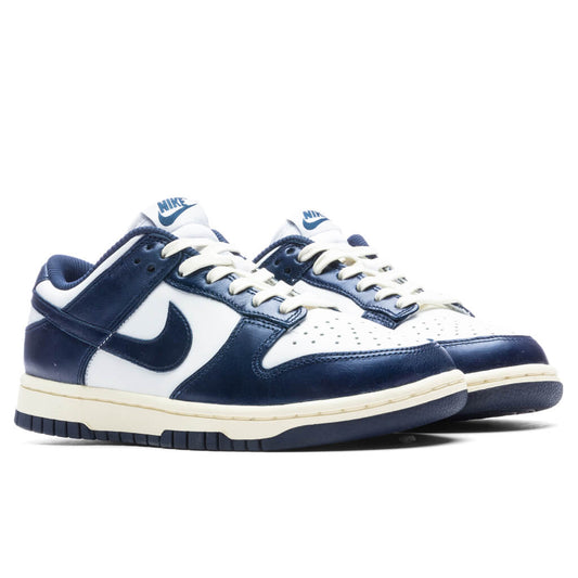 Women's Dunk Low Vintage Navy - White/Midnight Navy/Coconut Milk