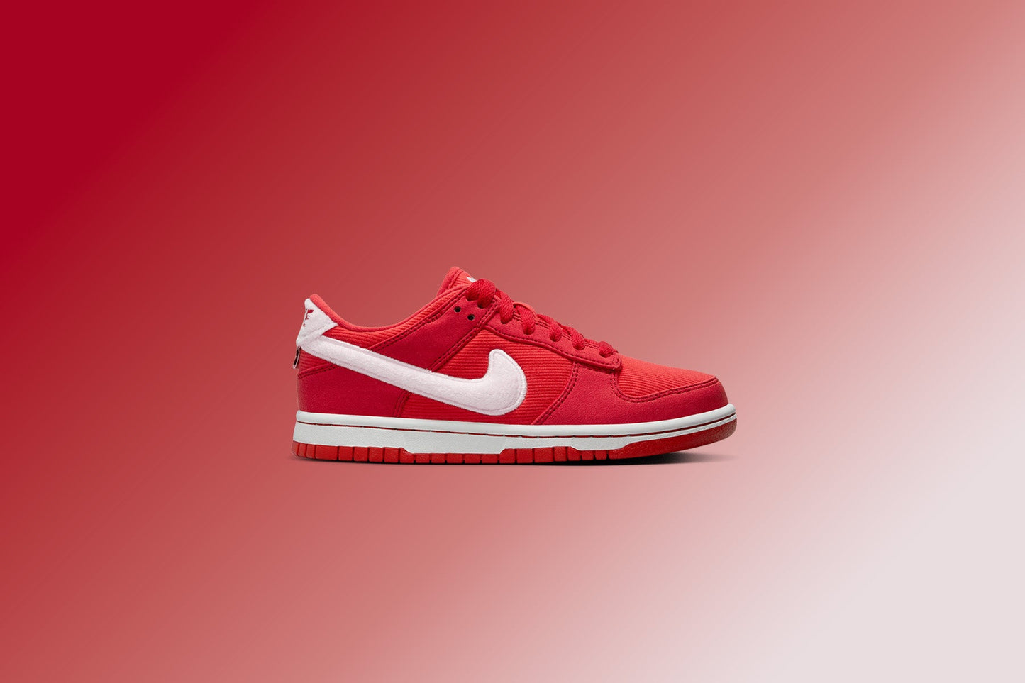 Dunk Low (GS) 'Valentines Day' - Fire Red/Pink Foam/Light Crimson/White