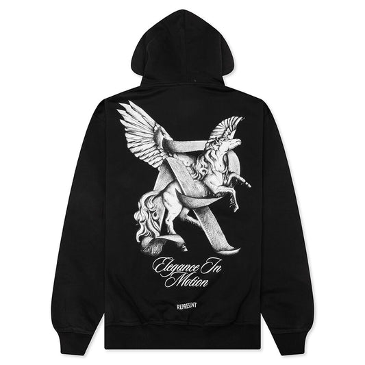 Elegance In Motion Hoodie - Jet Black