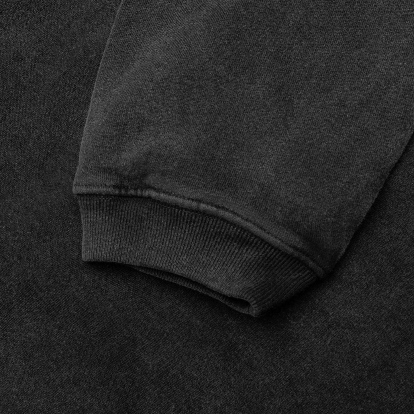 Faded Graphic Zip Hood - Washed Black