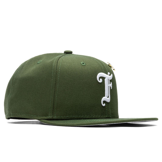 Feature x New Era Old English F Snapback Hat w/ Pin - Rifle Green