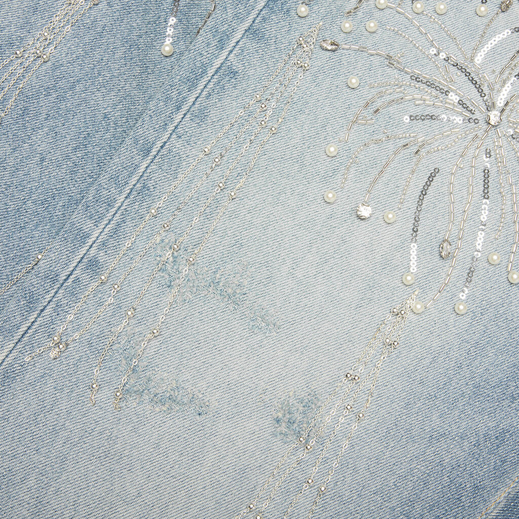 Fireworks Washed Denim Pant - Blue