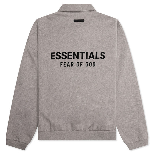 Fleece Polo - Heather Gray