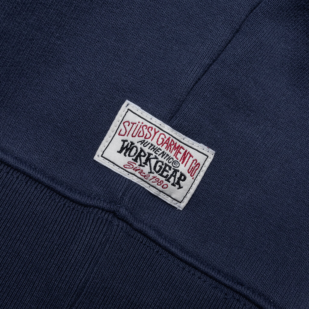 Fleece Raglan Zip Mock - Navy