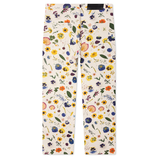 Floral Beaded Baggy Jean - Pressed Flower