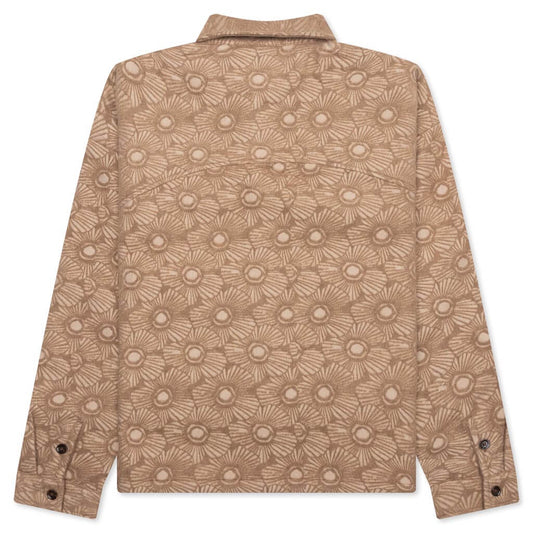 Floral Cover Shirt - Tan