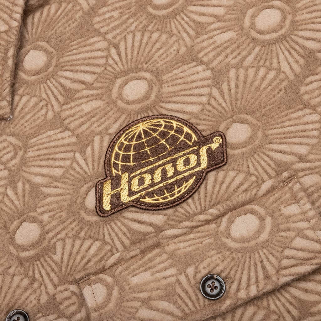 Floral Cover Shirt - Tan