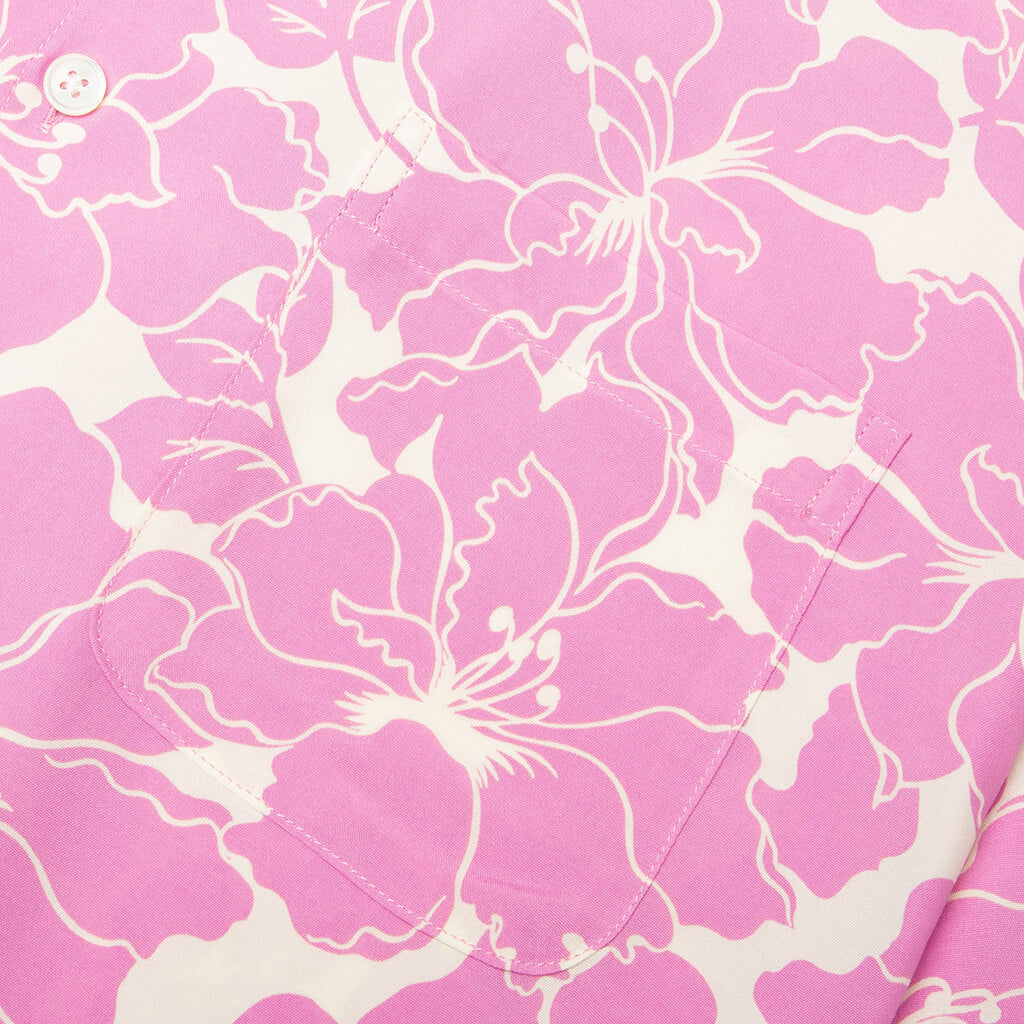 Floral Hawaiian Shirt - Pink