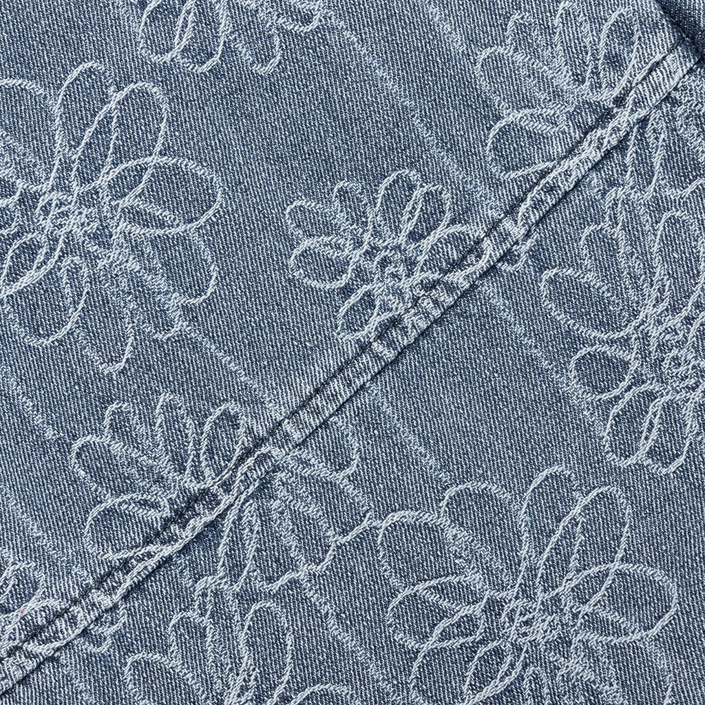 Flower Denim Pant - Light Indigo