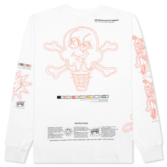 Follow The Numbers L/S Knit - White