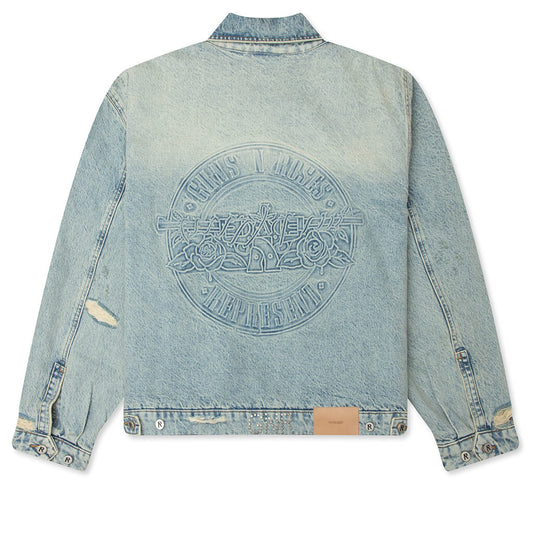 Represent x Guns N' Roses Denim Jacket - Light Vintage Blue