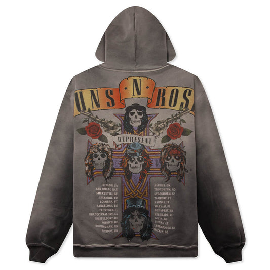 Represent x Guns N' Roses Tour Hoodie - Stained Black