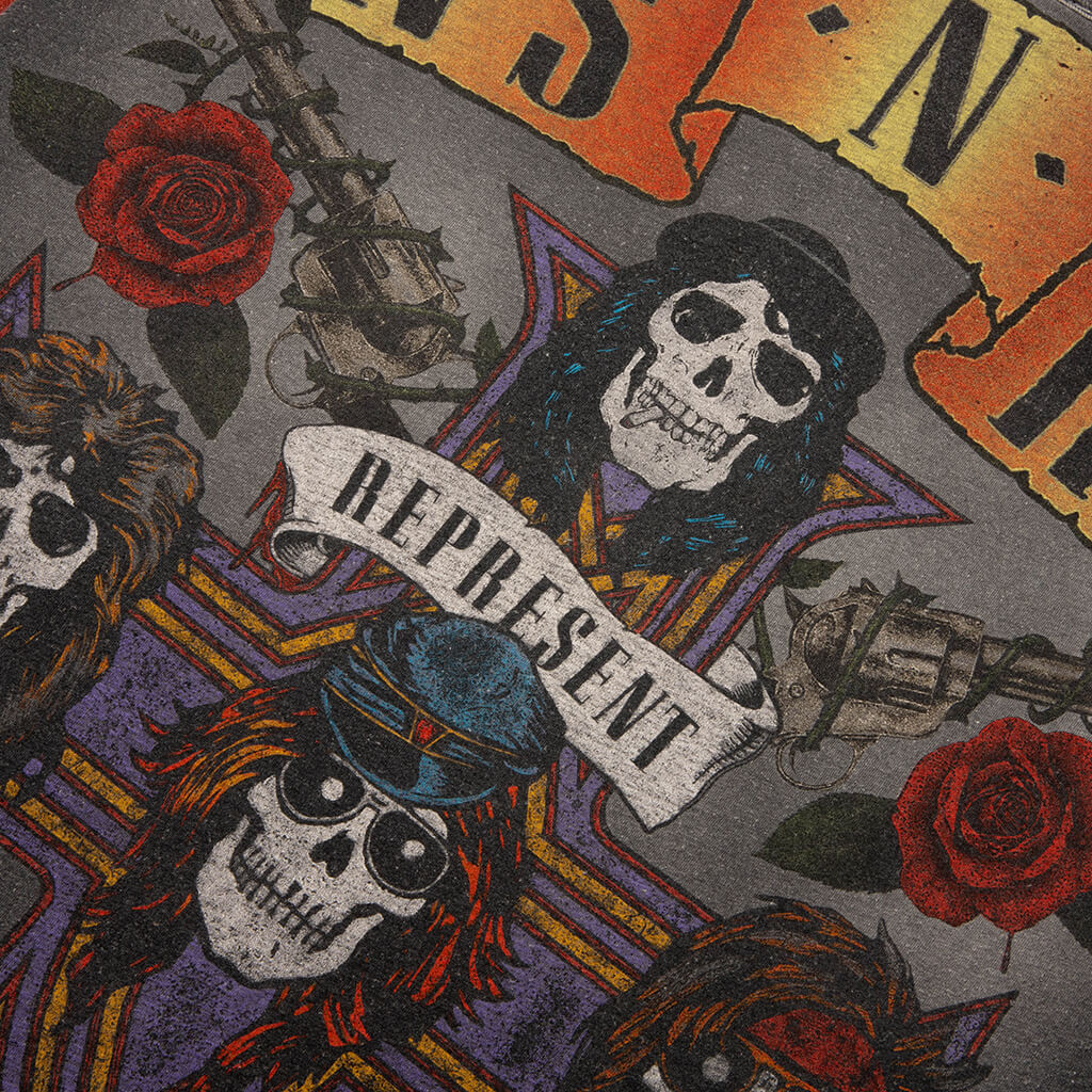 Represent x Guns N' Roses Tour T-Shirt - Stained Black