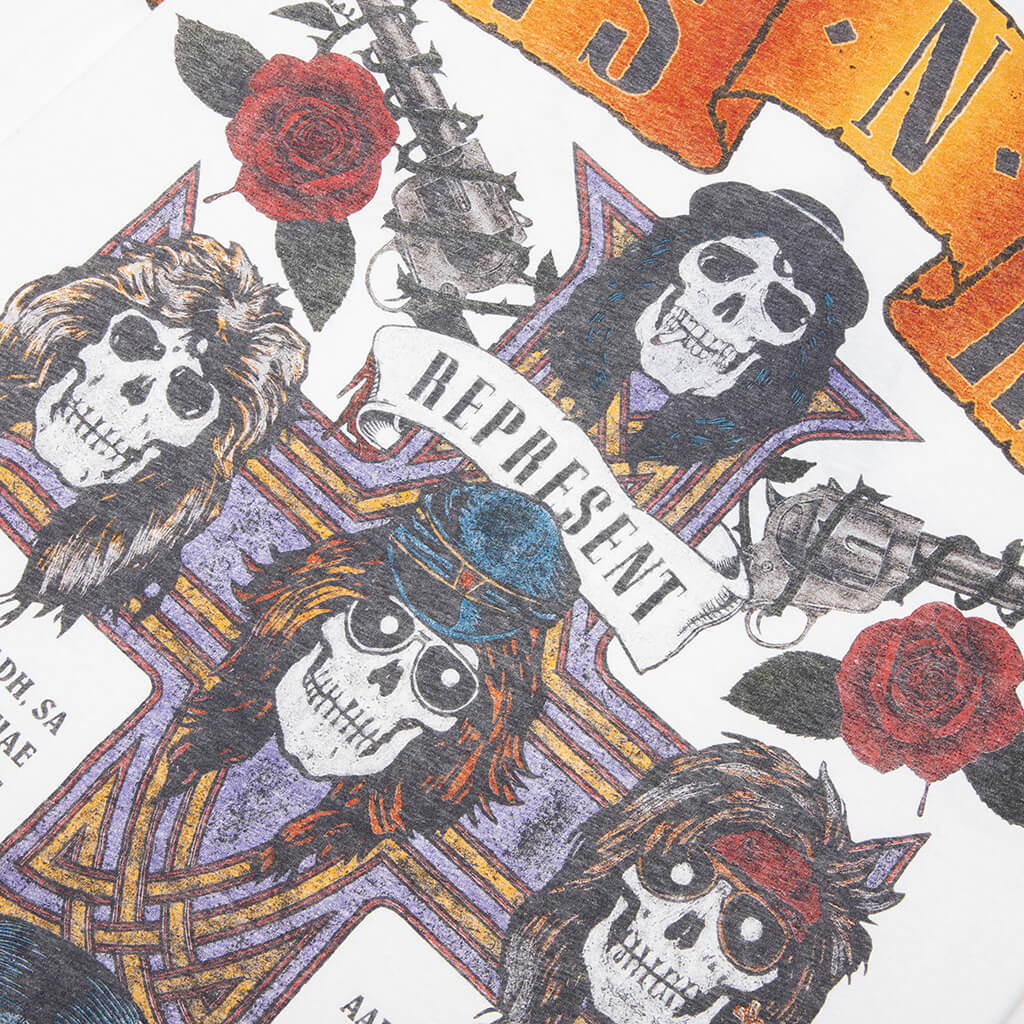 Represent x Guns N' Roses Tour T-Shirt - Flat White