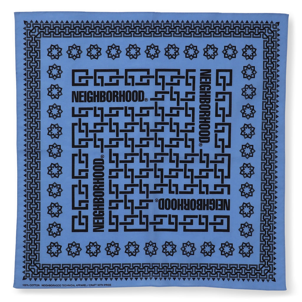 Geometric Pattern Bandana - Blue