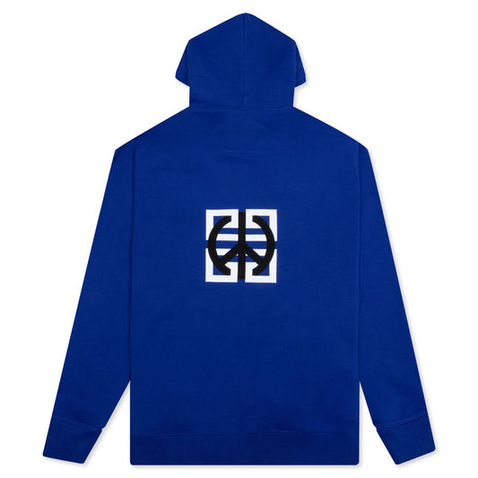 Classic Fit Branding Bonded Hoodie - Ocean Blue