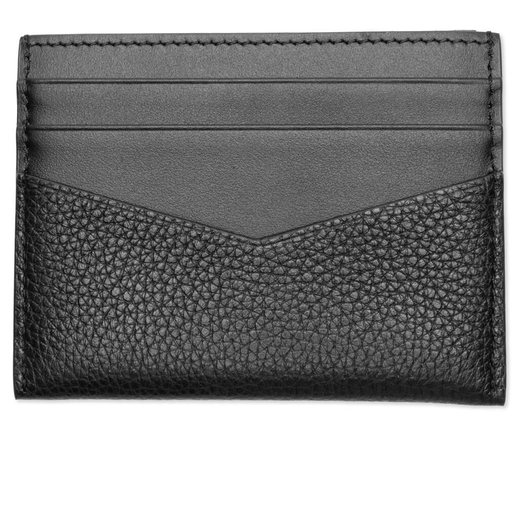Leather Card Holder 2x3cc - Black