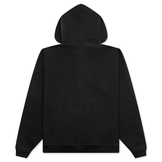 Graphic Zip Hoodie - Washed Black