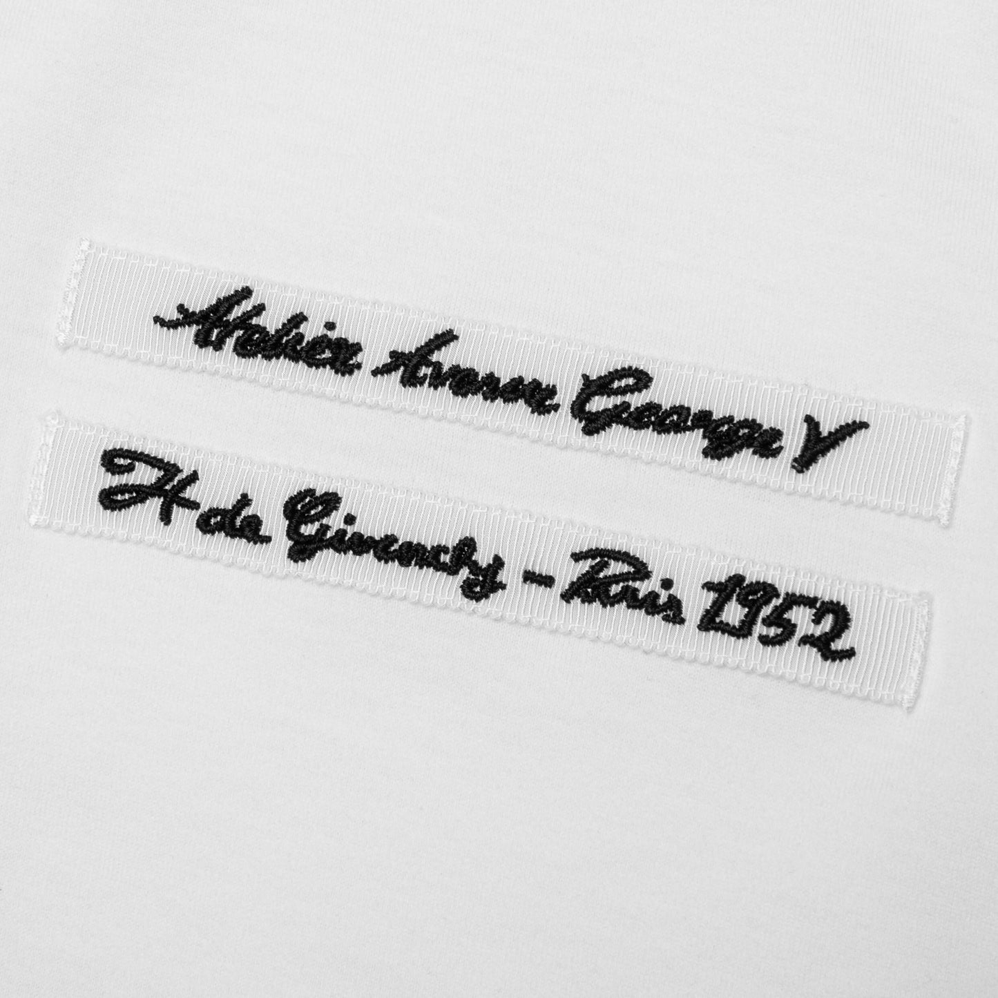 Gros Grain in Cotton T-Shirt - White
