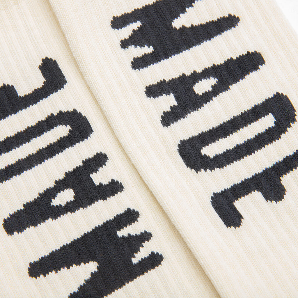 HM Logo Socks - White
