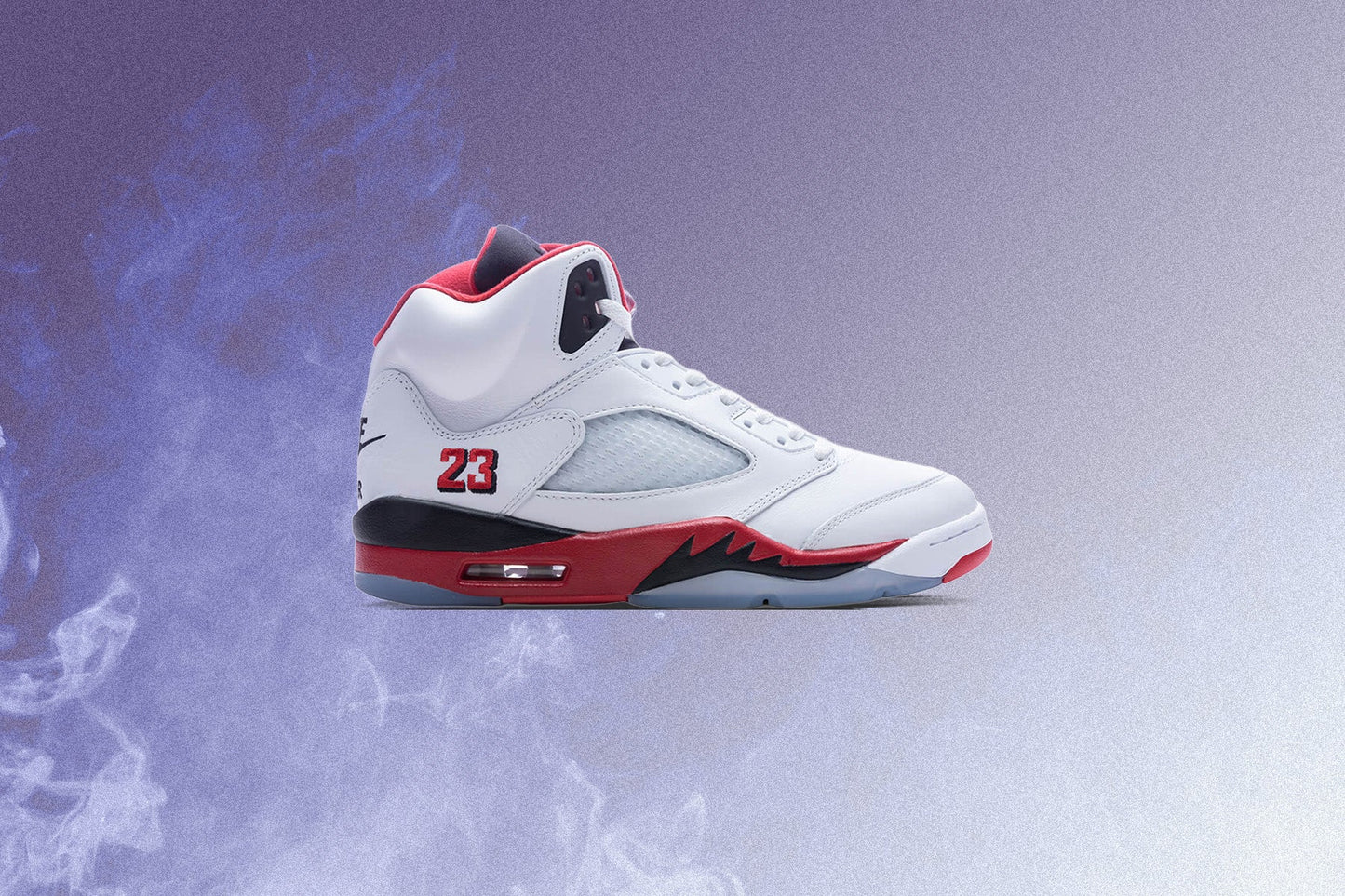 Air Jordan 5 Retro OG Fire Red 'Black Tongue' - White/Fire Red/Black