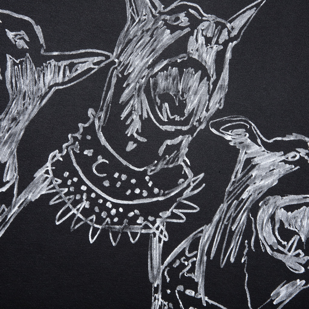 Hand Drawn Thoroughbred Dogs T-Shirt - Aged Black